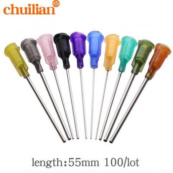 Agujas de dispensador con cabeza de alfiler, 50 unidades, 14-23G