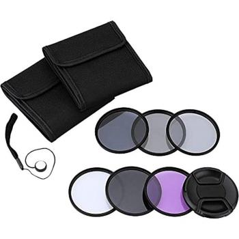Set de filtros 62mm UV/CPL/FLD/ND para fotografía