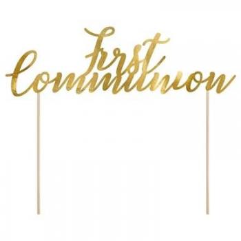 Torta 1° Comunione Oro 21 cm – Partydeco