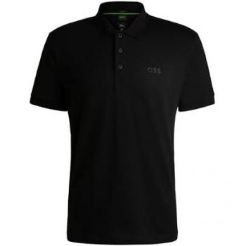 BOSS Herrenmode Poloshirt Paddy Mirror_R 50550887 Schwarz