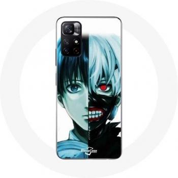MANIACASE‑Tokyo Ghoul Hülle – Halbgesicht, flexibel, weiß – Xiaomi Redmi Note 11S 5G