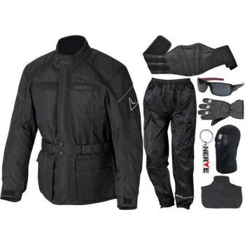NERVE L‑Größe Motorrad Overall Set – 8 Stück – 100 % Polyester