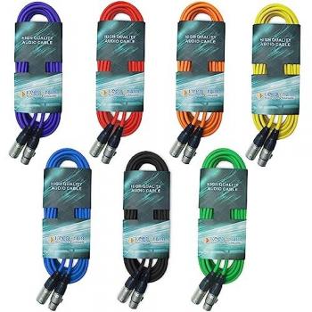 Keepdrum Mikrofonkabel 10m XLR 3-polig in 7 Farben