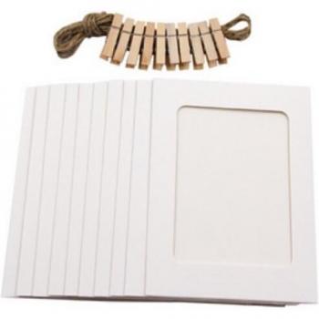 3-Inch Wooden Clip Photo Frames