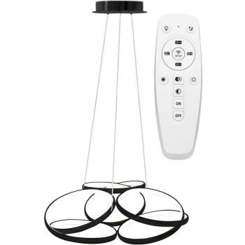 Black 70W LED Pendant Light with Remote – 3‑Spot Design (Toolight APP793‑CP)