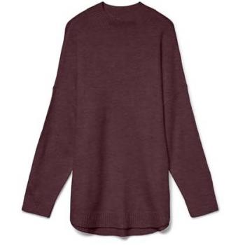 Vero Moda Strickpullover VMPLAZA LS Highneck – melierter Oberstoff, modisch