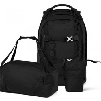 Satch Pinsel‑Slider-Rucksackpaket für die Schule (Nordic Black, 3‑Teil)