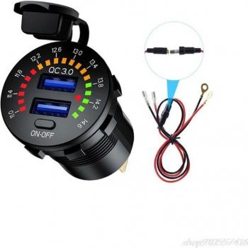 12V SUV Ladegerät mit USB und Typ C Anschluss