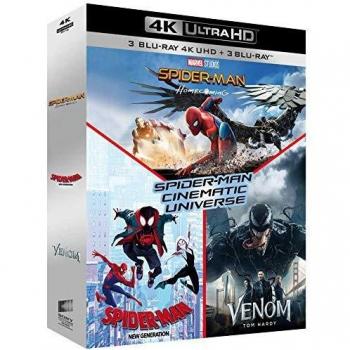Coffret Spider-Man Cinematic Universe 3 Films Blu-ray 4K Ultra HD