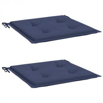 Cuscini per Pallet 2 pz Blu Marino 50x50x3 cm in Tessuto Oxford