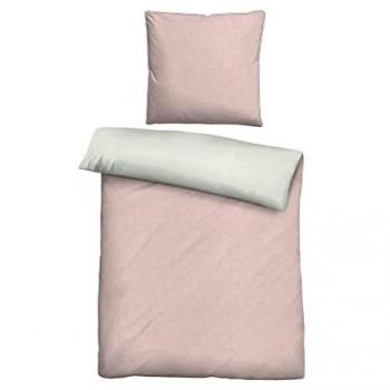 Biberna Wendebettwäsche Hermal, Flanell, 2 teilig, rosa