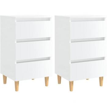 Chevet contemporain avec tiroirs en bois