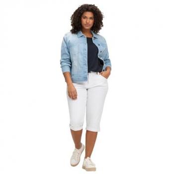Sheego 3/4-Jeans »Caprijeans Die Schmale mit Used-Effekten«