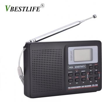 Radio Portable AM/SW/LW/TV/FM avec Fonction Réveil