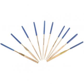 Set de Limas de Diamante, 10 Piezas, Vástago de 3mm, 140mm de Longitud