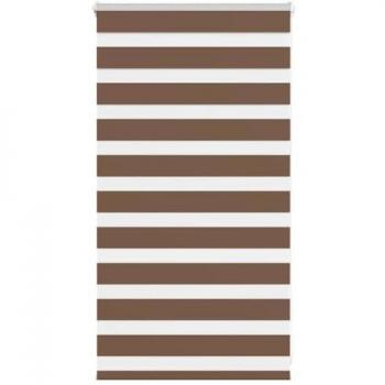Zebra Blind 85x100 cm Brown Polyester Fabric