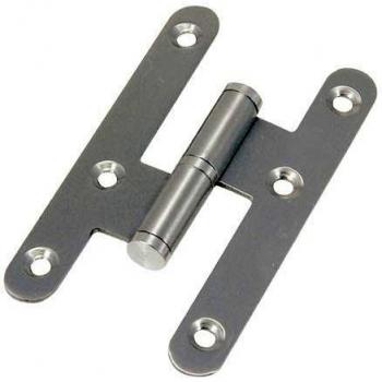 Right‑Handed 100mm Papillon Stainless Steel Hinge with Rounded Edges