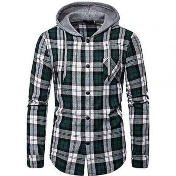 Iris Sprite Men's Long Sleeve Plaid Sweatshirt