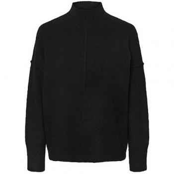 YAS Rollkragenpullover Balis Schwarz XS Loose Fit