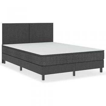 Décoshop26 Sommeil Gris 140x200 cm – sommier à lattes sur pieds – 2 places – facile montage