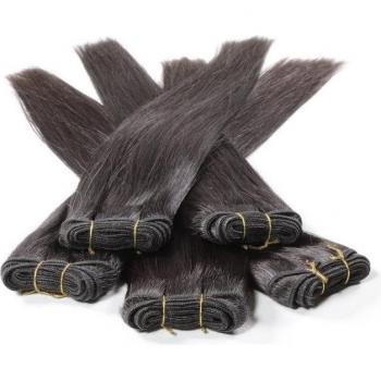 Hair2Heart Echthaar‑Extension – 50 cm Premium, natürliche schwarze Tresse