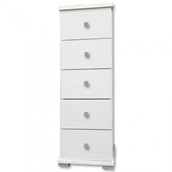 Cajonera infantil 5 cajones madera blanca 32x32x93 cm