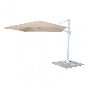 Ombrellone Outdoor Saturno 3x3 m, Corpo Grigio, Tela Tortora
