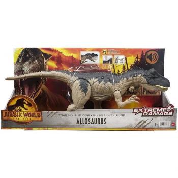 Jurassic World Allosaurus Daño Extremo Dinosaurio de juguete. figura para niños y niñas (Mattel HFK06)