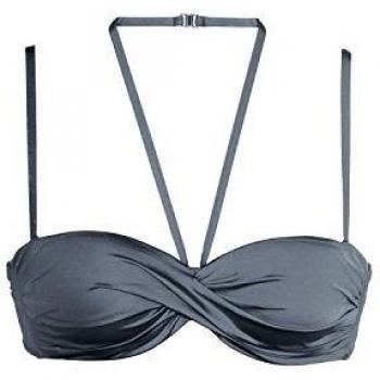 Lascana Anthrazitesches Damen Bügelbikini – Vario‑Kini Bandeau, 42 B