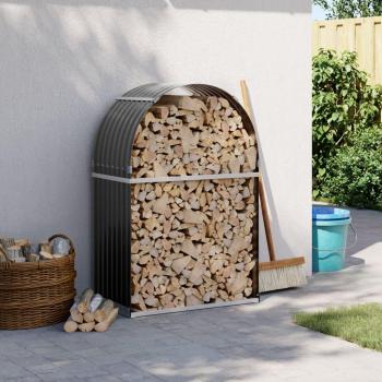 VidaXL Firewood Log Holder Anthracite 80x45x120 cm Galvanised Steel