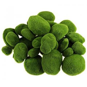 Lot de 40 roches en mousse verte décoratives