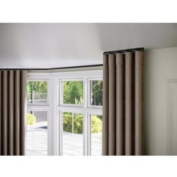 Nightfall 28mm Gliding Curtain Pole – Black, 280 cm