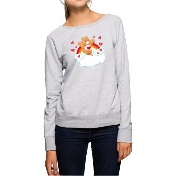 Grauer Herz-Bär-Winterpullover Mädchen zertifizierter Freak‑M