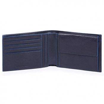 Portafoglio PIQUADRO uomo con portamonete Blue Square Special Blu PU257B2SR