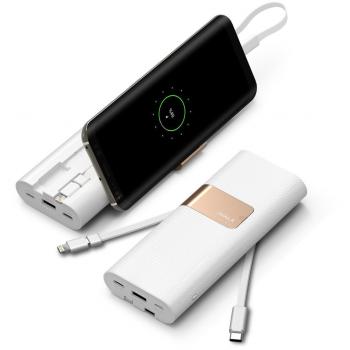 Portable 20,000mAh iWALK Power Bank – QC3.0/2.0, Dual Cable (Type-C & Micro)