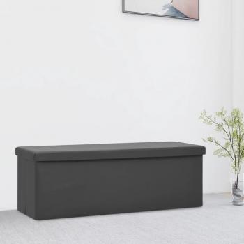 Banc de rangement gris pliable