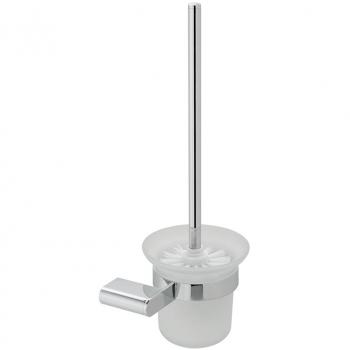 Vado Chrome Toilet Brush with Frosted Glass Holder