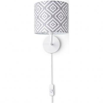 Lámpara de Mesa Paco Home – Pantalla de Tela Redonda Ø18
