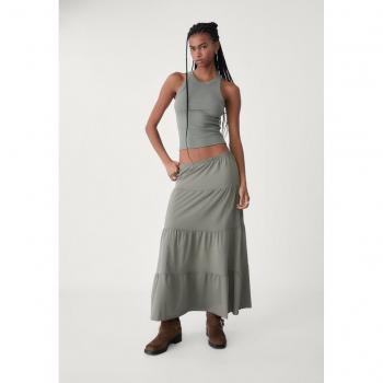 Elegant Khaki Tulle Skirt