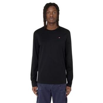 Diesel T-DIEGOR-LS-MICRODIV Nera Maglietta a Maniche Lunghe