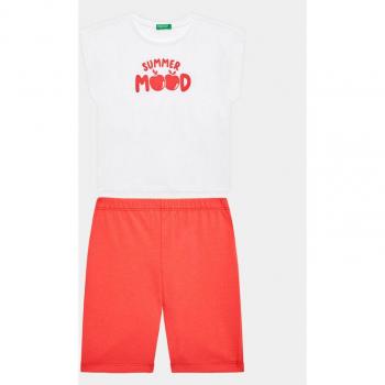 Benetton Sommer Outfit T-Shirt und Shorts 3096GK008 Weiß
