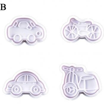 4PCs Biscuit Mold for Pastry Decoration