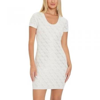 Guess Vestito Di Maglia Paige Art W4YK28 Z3FN0 CREAM