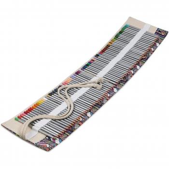 Coffret bohème d’enveloppe de crayon en tissu, 36 / 48 / 72 sections – A6573