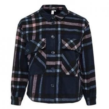 Bluse in Overshirt-Form – QS Langarmbluse leicht verkürzt