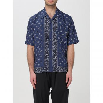 Palm Angels Camicia Bowling Viscosa Blu Navy Taglia 50