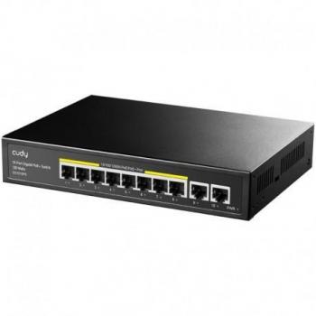 Cudy GS1010PE 10-Port PoE Gigabit Switch in Schwarz