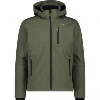 Herren‑Softshell‑Kapuzensack „Grün“ – Funktions‑Reißverschluss
