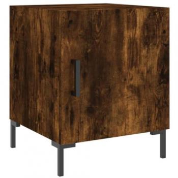 Vidaxl Smoked Oak Nightstand 40x40x50 cm Engineered Wood