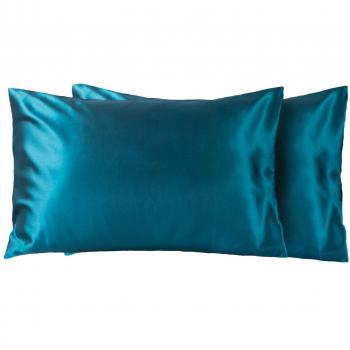 Bedsure Premium Satin Pillowcase Pair (Teal)